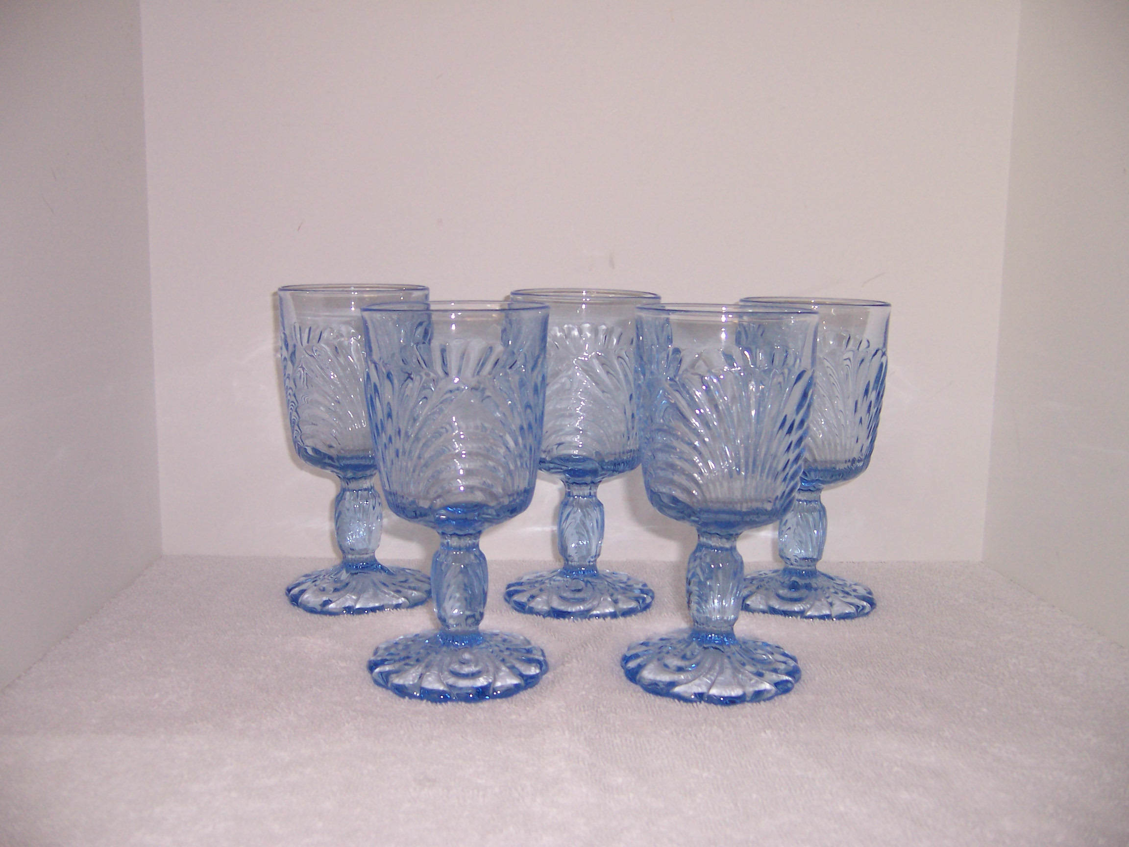 footed water goblets