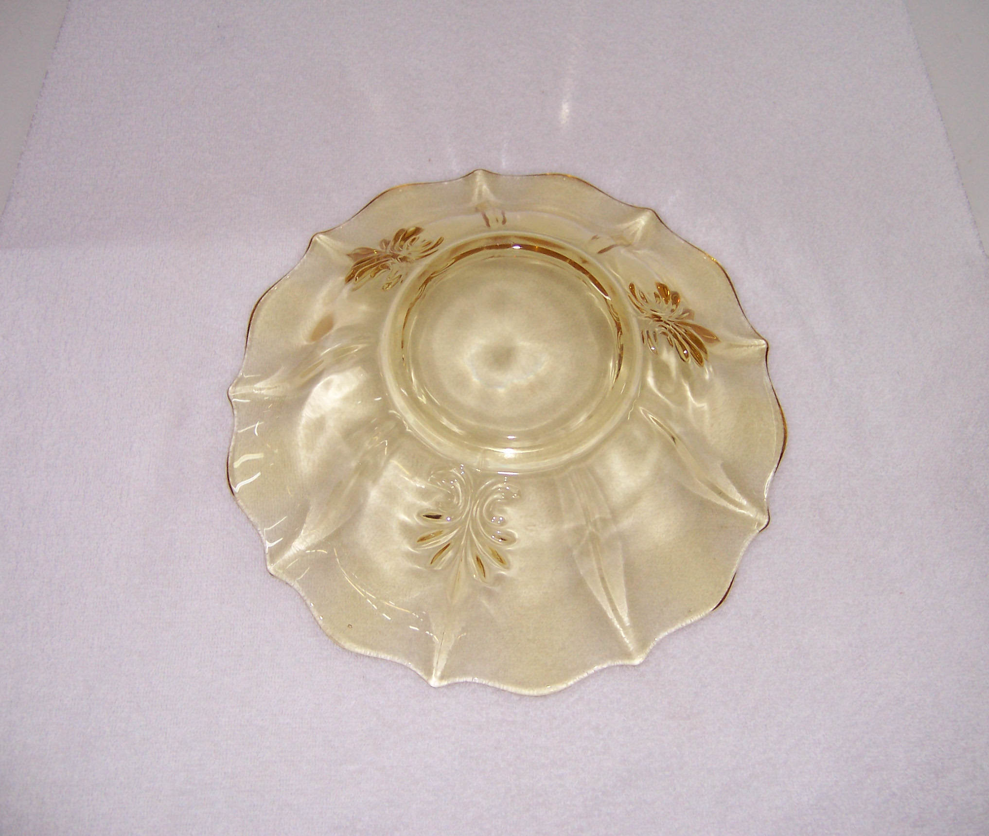 Triple A Resale Fostoria Baroque Yellow Glass Bowl