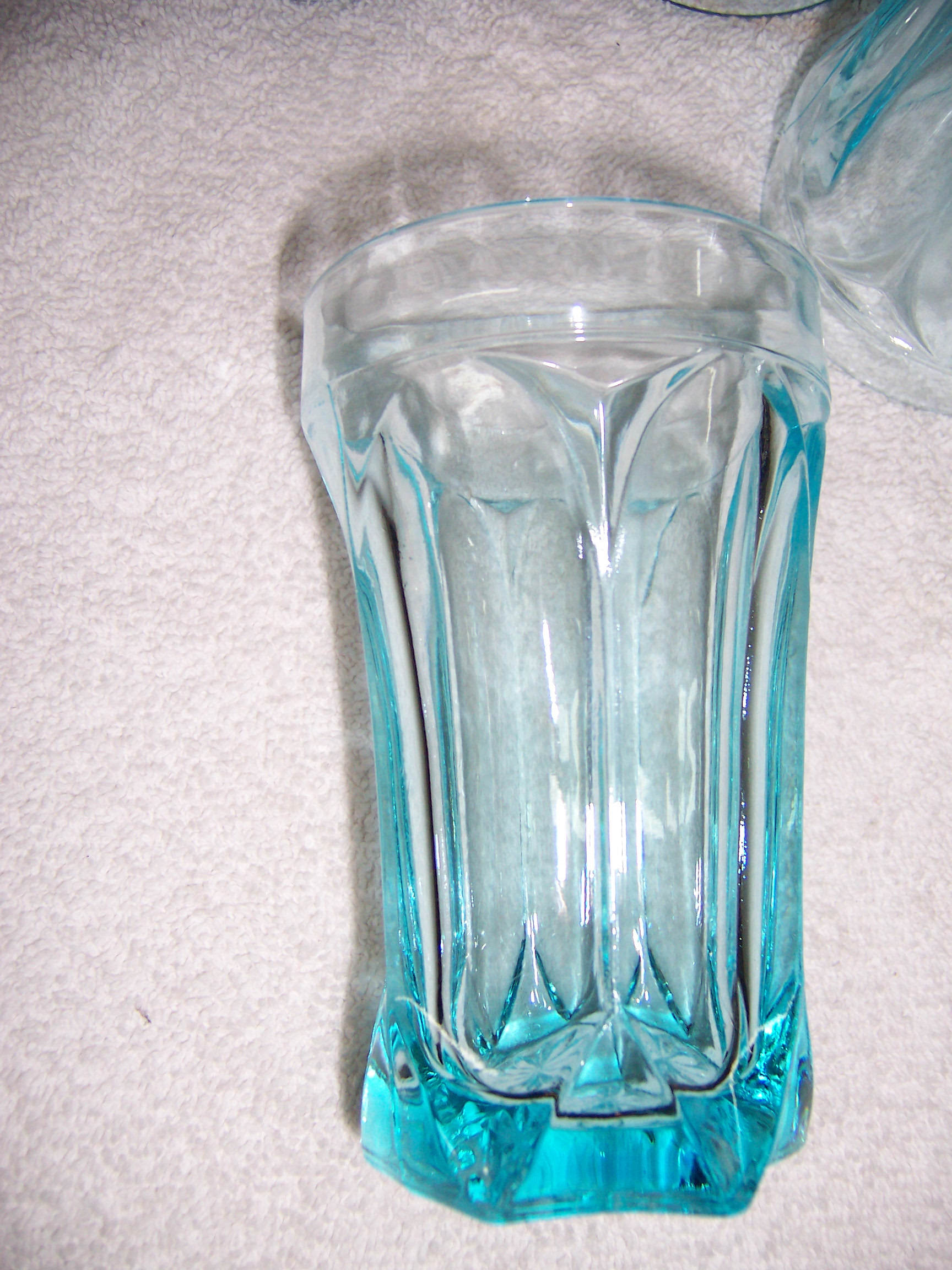 6 Light Blue Glass Tumblers Triple A Resale