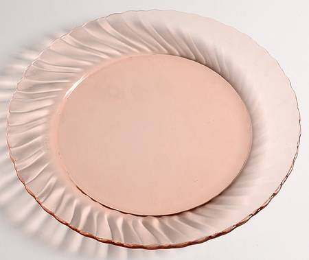 Triple A Resale Arcoroc Rosaline Ac017 Pink Swirl Luncheon Plate